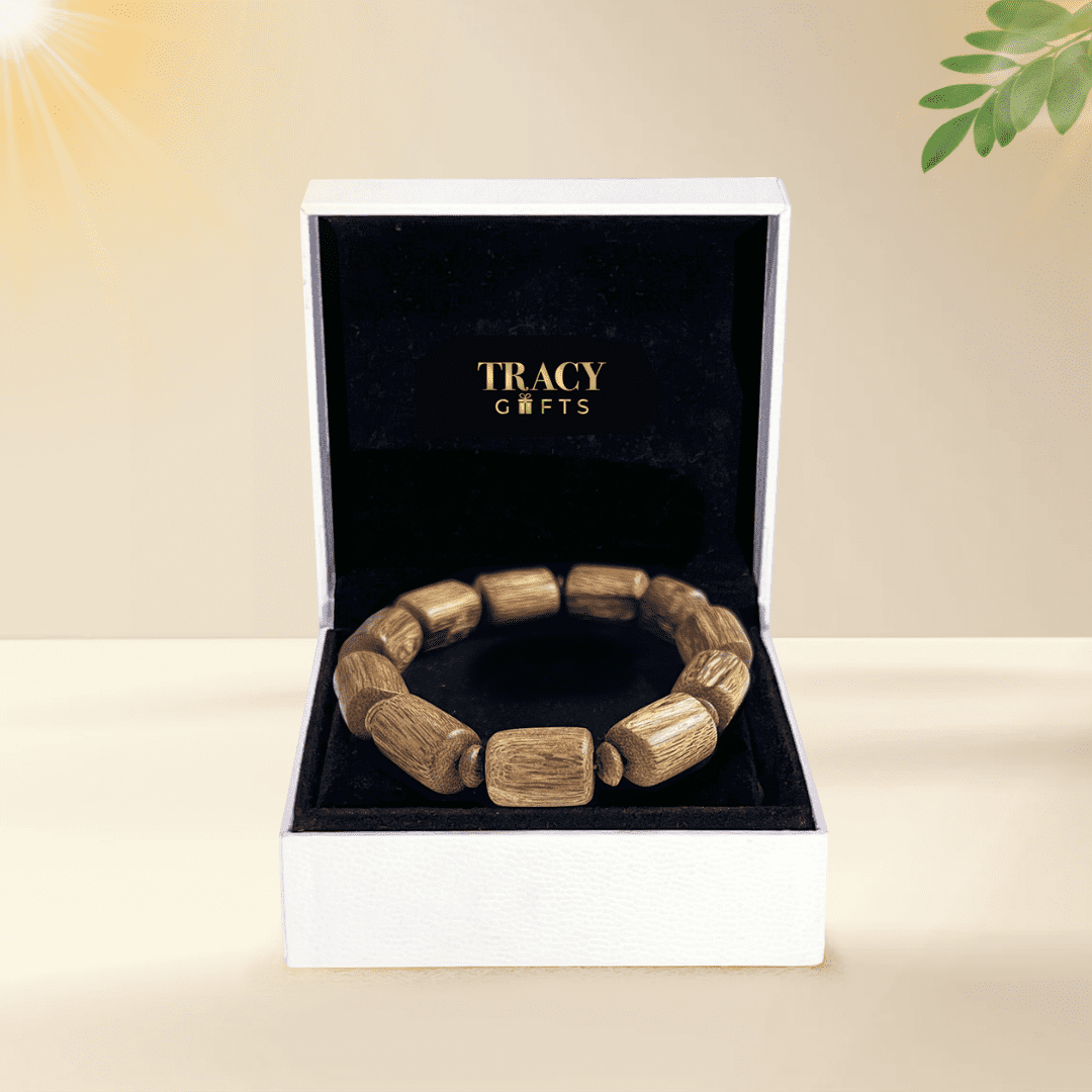 Vòng tay trầm Trúc Thô cao cấp “Minh Trí Tài Lộc” (15 năm tuổi trầm)